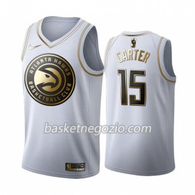 Canotte Uomo Atlanta Hawks Vince Carter 15 2019-20 Nike Bianco Golden Edition Swingman